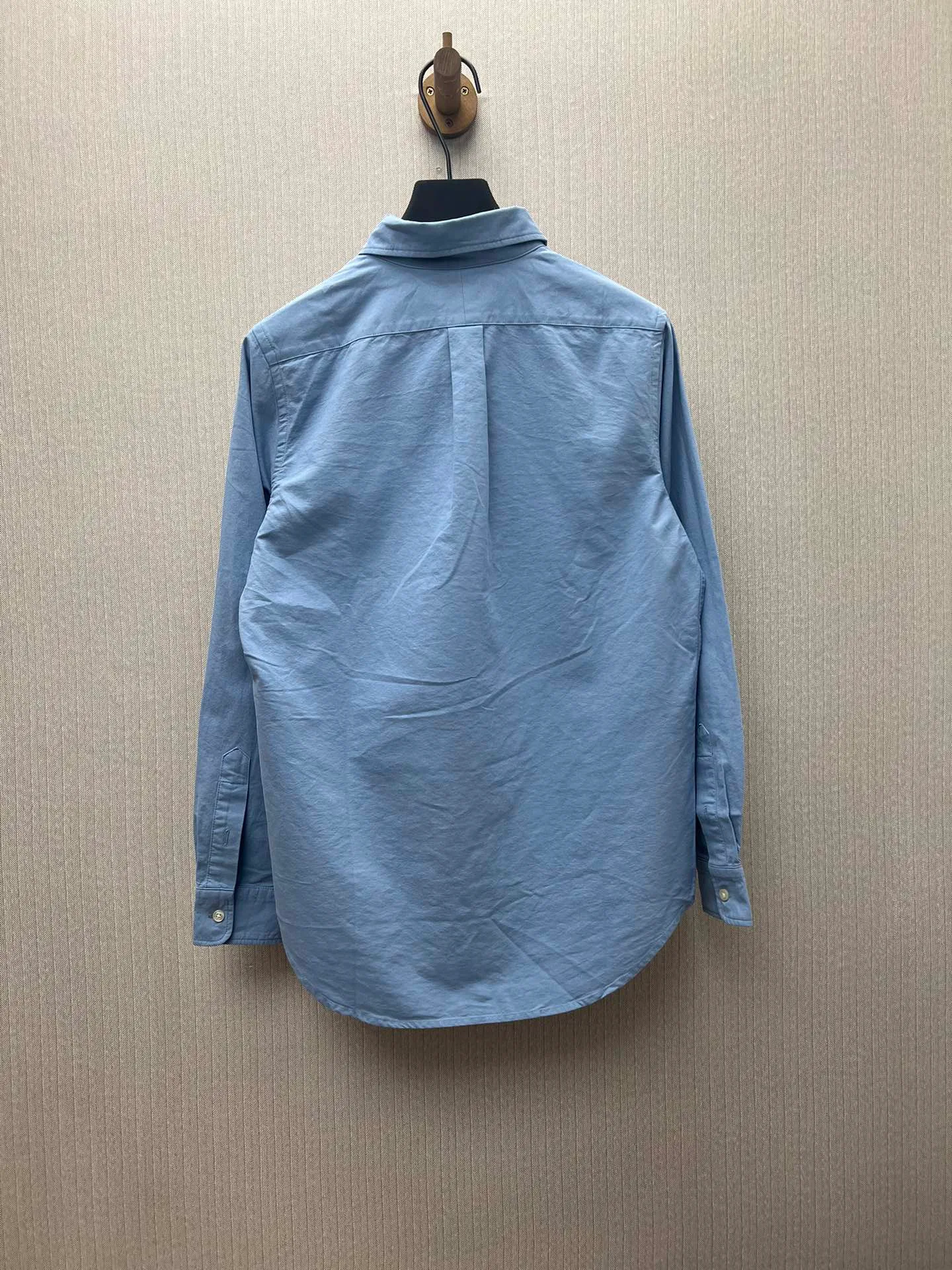 🅿️460 Polo 25ss new solid color logo embroidered buttoned long-sleeved shirt men's high version code number: XS.S.M.L.XL.